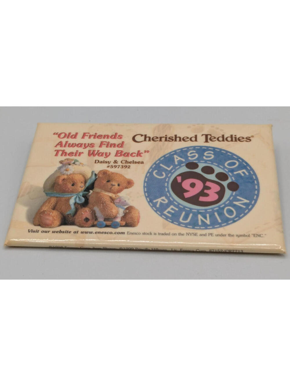 Cherished Teddies Pin Old Friends Always Find Their Way Back 1993 Reunion